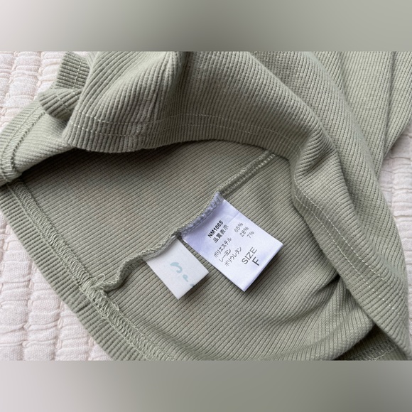 Japanese Ribbed Cotton Shelf Bra Tank - Picture 6 of 7